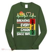 Juneteenth Breaking Every Chain Since 1865 Long Sleeve Shirt thumb 0