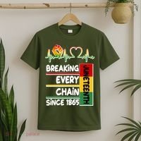 Juneteenth Breaking Every Chain Since 1865 T-Shirt thumb 2