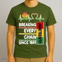 Juneteenth Breaking Every Chain Since 1865 T-Shirt thumb 3