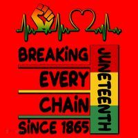 Juneteenth Breaking Every Chain Since 1865 Santa Hat thumb 1