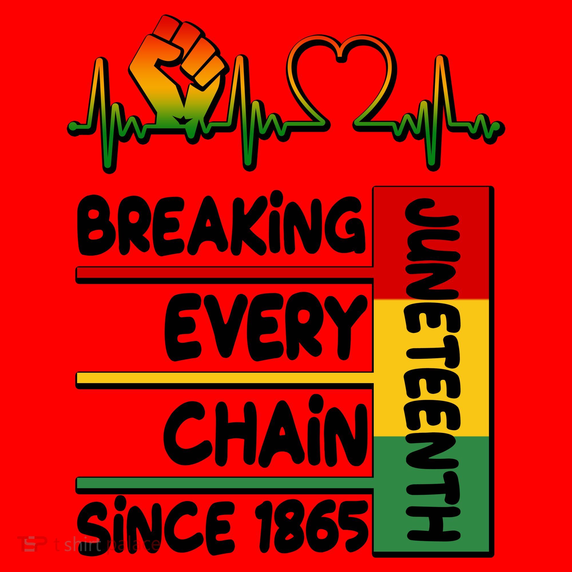Juneteenth Breaking Every Chain Since 1865 Santa Hat