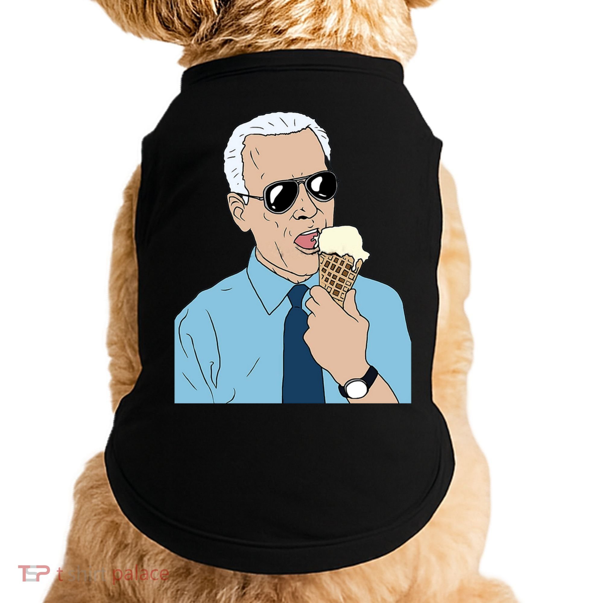 Joe Biden Eating Ice Cream Doggie Tank