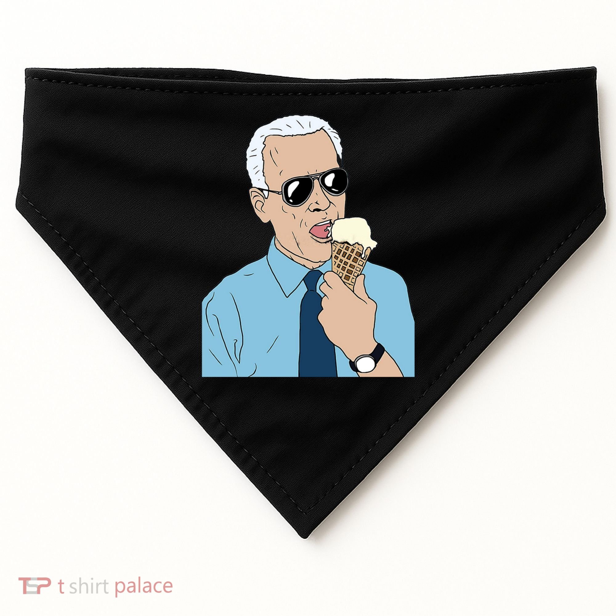 Joe Biden Eating Ice Cream USA-Made Doggie Bandana