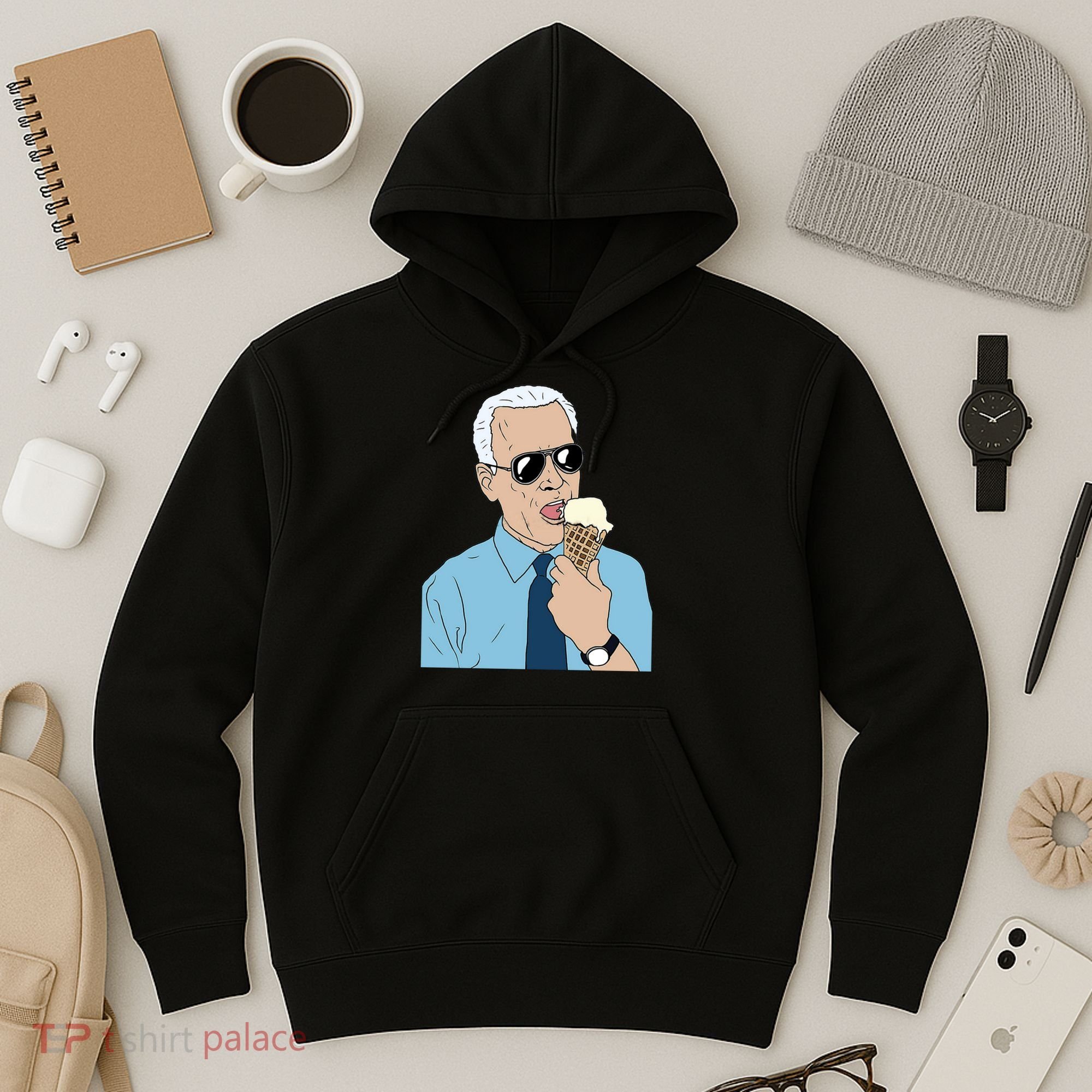 Joe Biden Eating Ice Cream Hoodie