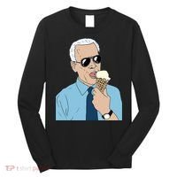 Joe Biden Eating Ice Cream Long Sleeve Shirt thumb 0