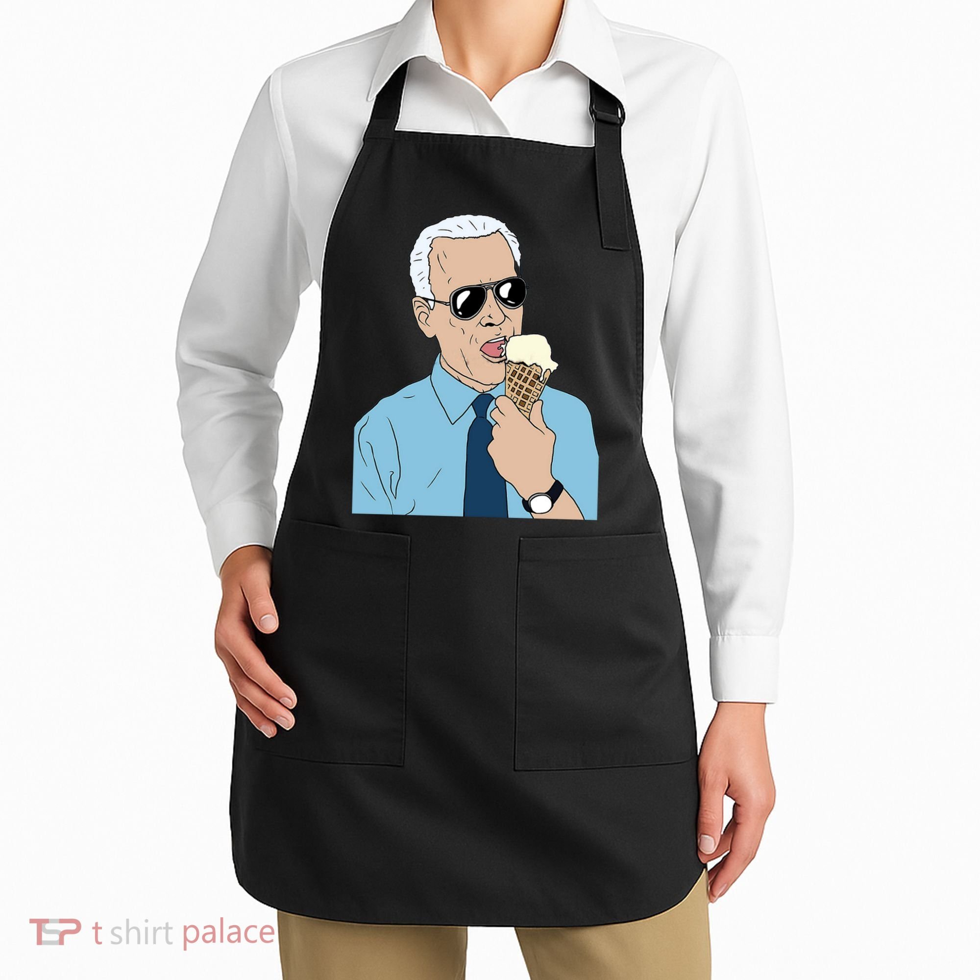 Joe Biden Eating Ice Cream Apron