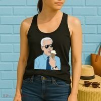Joe Biden Eating Ice Cream Women's Tank Top thumb 2