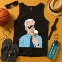 Joe Biden Eating Ice Cream Tank Top thumb 4