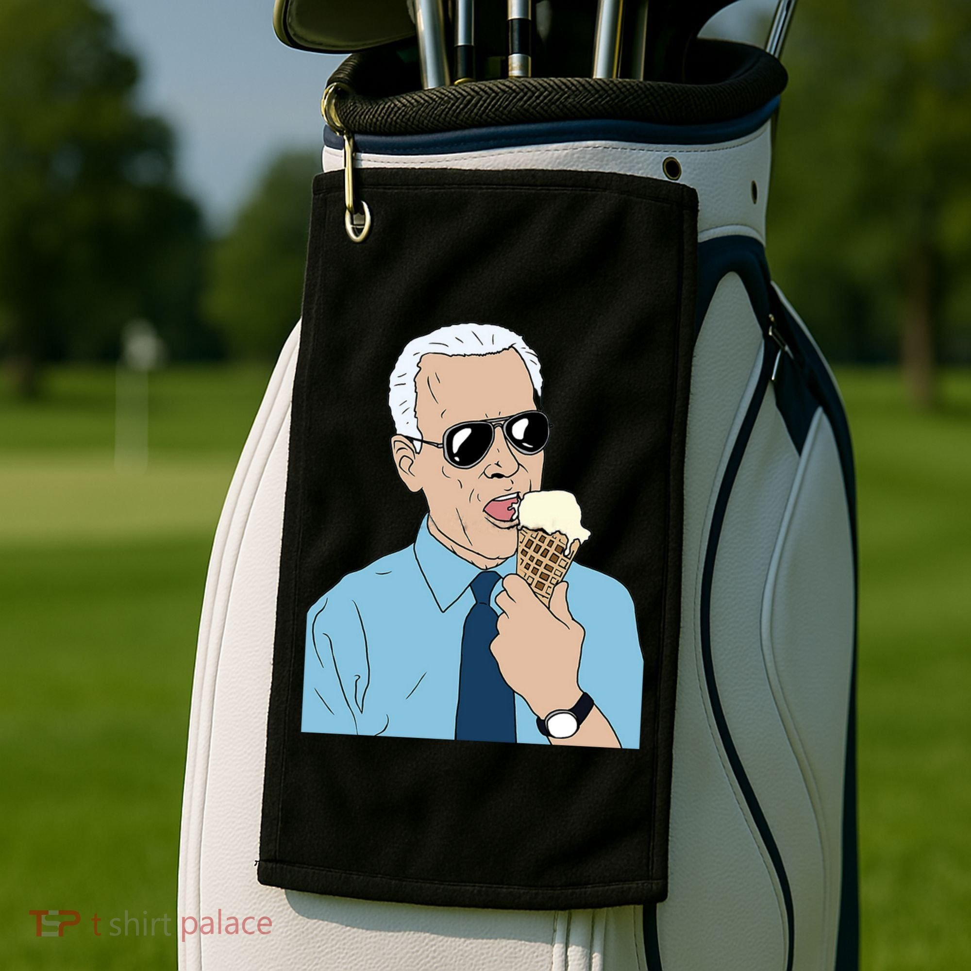 Joe Biden Eating Ice Cream Golf Towel