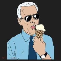 Joe Biden Eating Ice Cream Golf Towel thumb 3