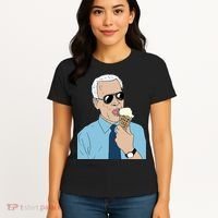 Joe Biden Eating Ice Cream Women's T-Shirt thumb 4