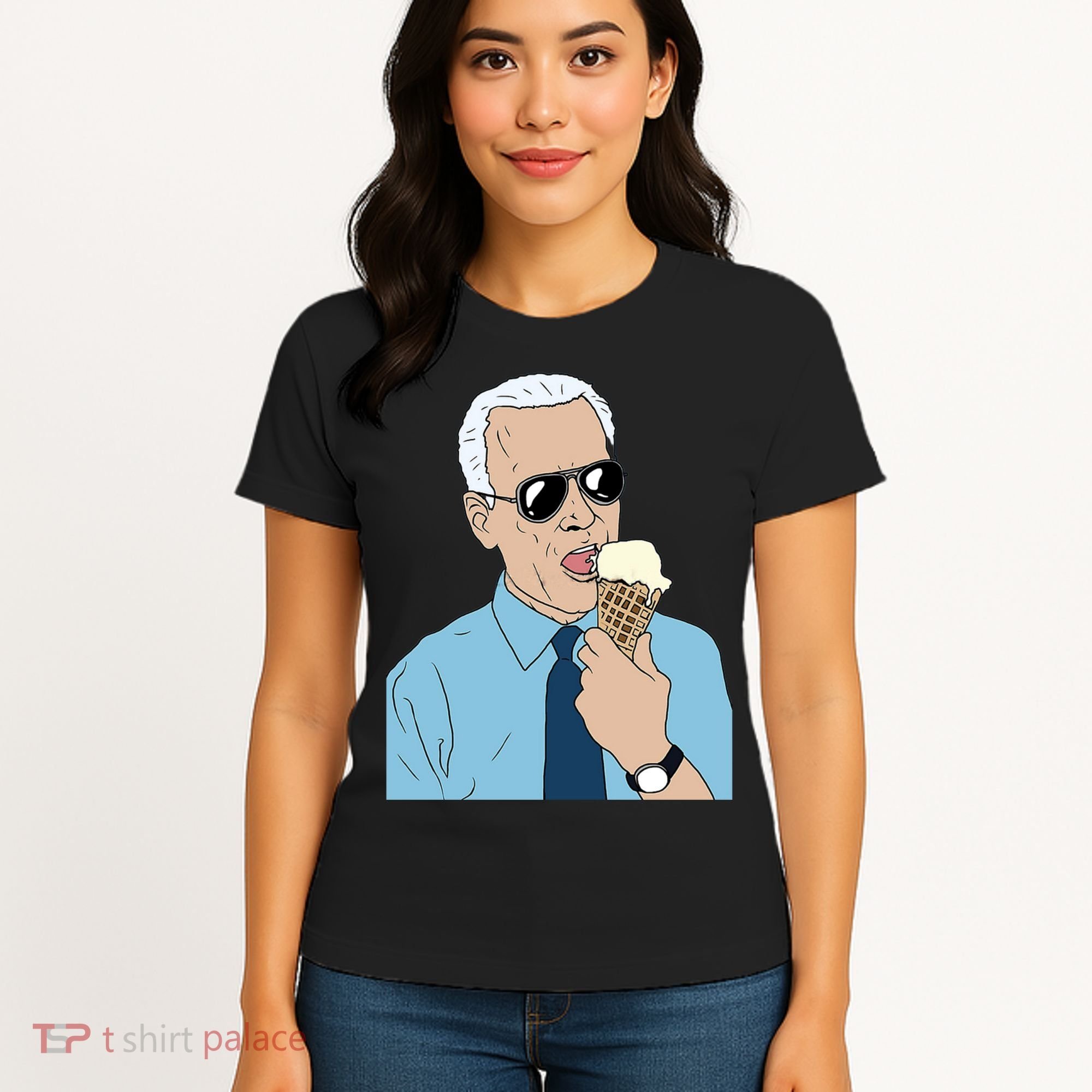 Joe Biden Eating Ice Cream Women's T-Shirt