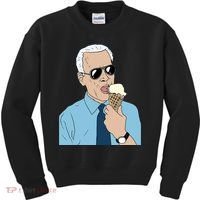 Joe Biden Eating Ice Cream Kids Sweatshirt thumb 0