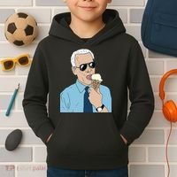 Joe Biden Eating Ice Cream Kids Hoodie thumb 2