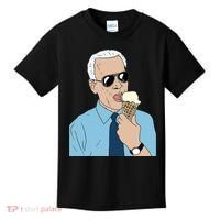 Joe Biden Eating Ice Cream Kids T-Shirt thumb 0
