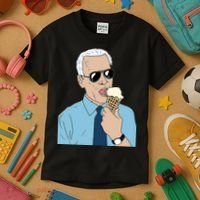 Joe Biden Eating Ice Cream Kids T-Shirt thumb 3