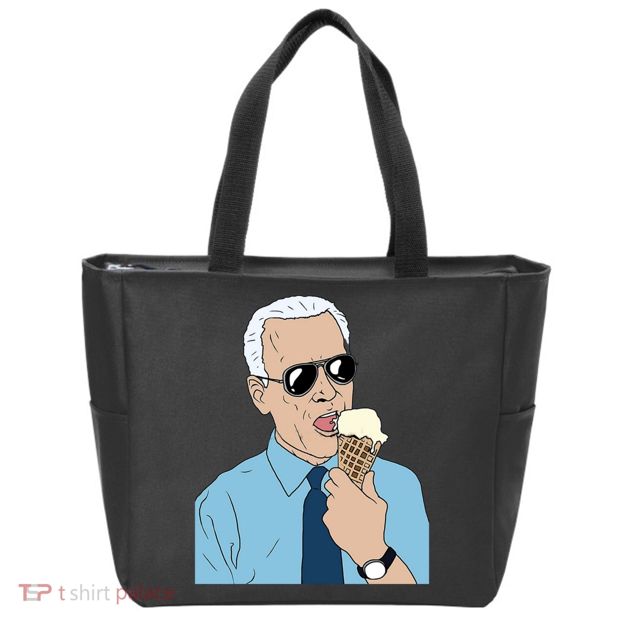 Joe Biden Eating Ice Cream Tote Bag