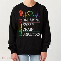 Juneteenth Breaking Every Chain Since 1865 Women's Sweatshirt thumb 0