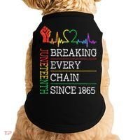 Juneteenth Breaking Every Chain Since 1865 Doggie Tank thumb 0