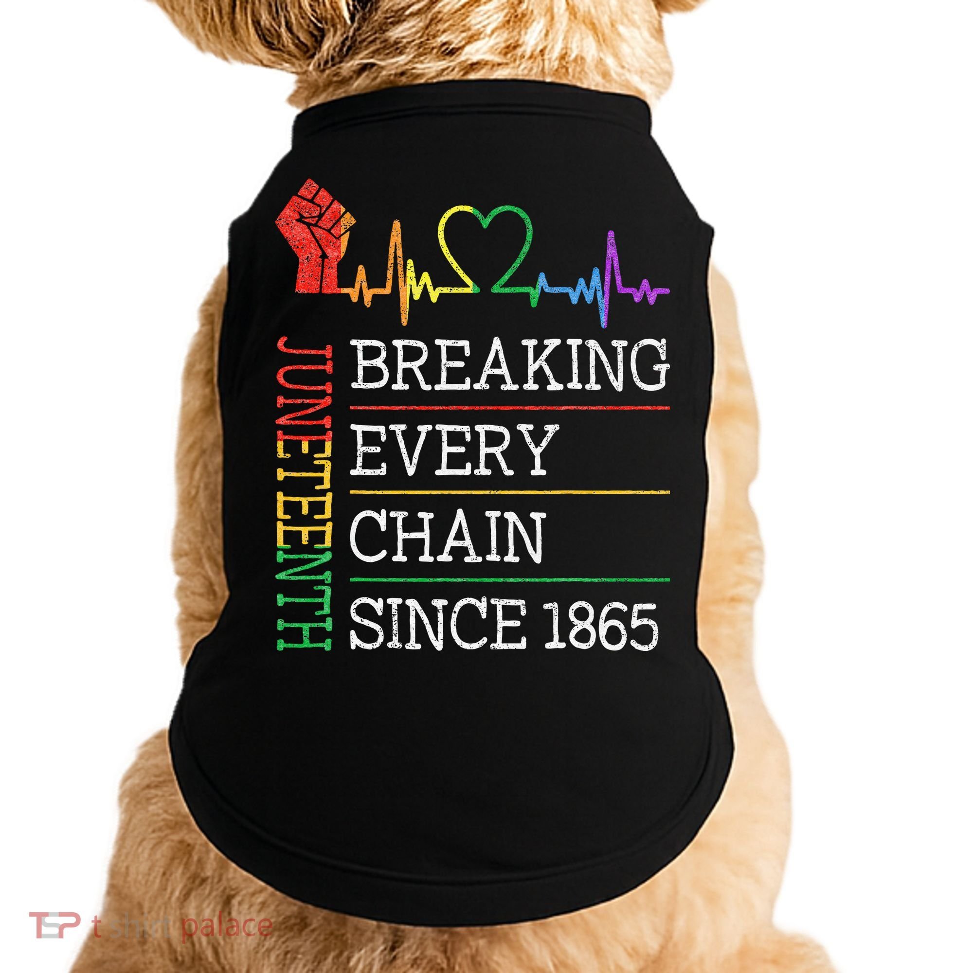 Juneteenth Breaking Every Chain Since 1865 Doggie Tank