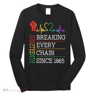 Juneteenth Breaking Every Chain Since 1865 Long Sleeve Shirt