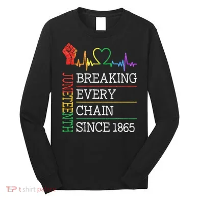 Juneteenth Breaking Every Chain Since 1865 Long Sleeve Shirt