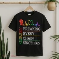Juneteenth Breaking Every Chain Since 1865 T-Shirt thumb 2
