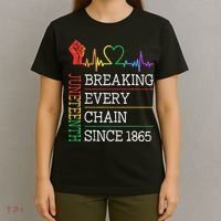Juneteenth Breaking Every Chain Since 1865 T-Shirt thumb 4