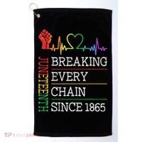 Juneteenth Breaking Every Chain Since 1865 Golf Towel thumb 0
