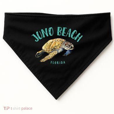 Juno Beach Florida Sea Turtle Design USA-Made Doggie Bandana