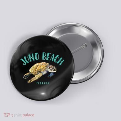 Juno Beach Florida Sea Turtle Design Button