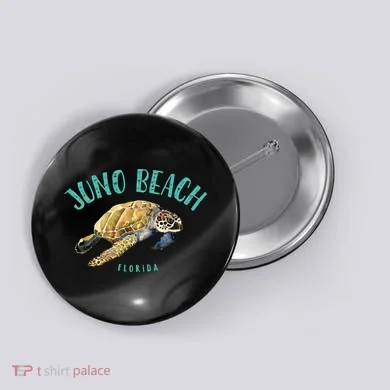 Juno Beach Florida Sea Turtle Design Button