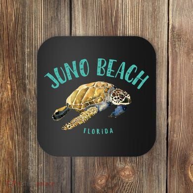 Juno Beach Florida Sea Turtle Design Coaster