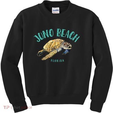 Juno Beach Florida Sea Turtle Design Kids Sweatshirt