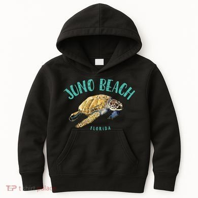 Juno Beach Florida Sea Turtle Design Kids Hoodie