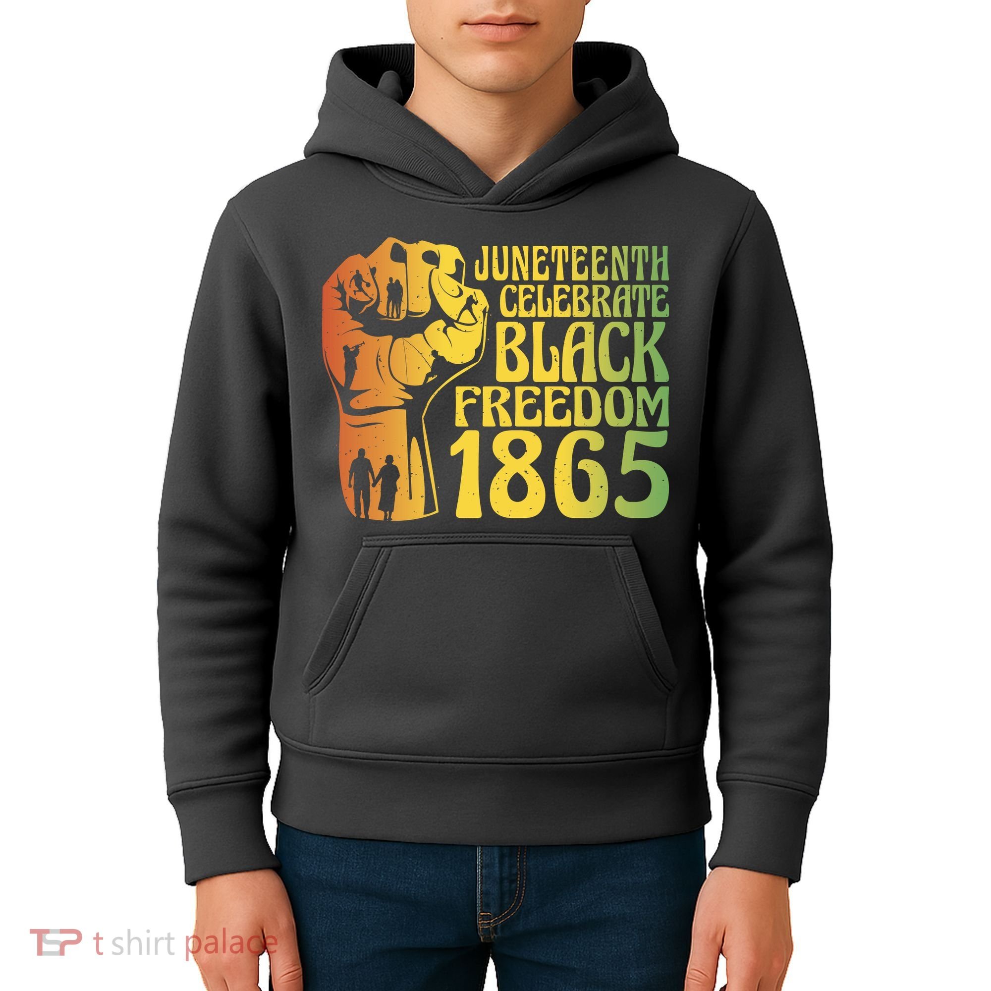 Juneteenth Black Freedom Day 1865 Kids Hoodie