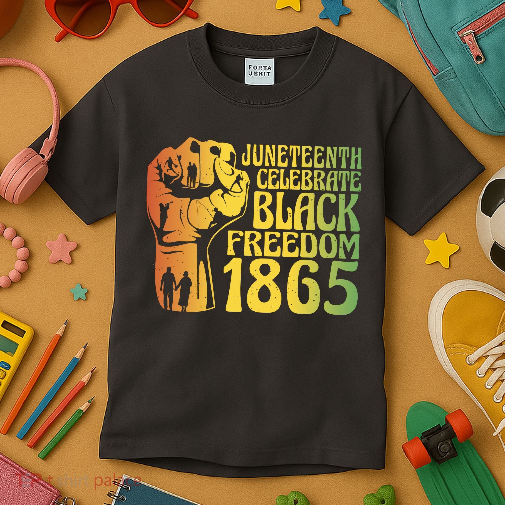 Juneteenth Black Freedom Day 1865 Kids T-Shirt