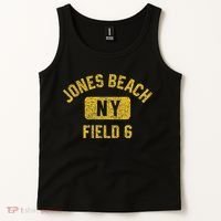 Jones Beach Field 6 Ny Gym Style Distressed Amber Print Tank Top thumb 2