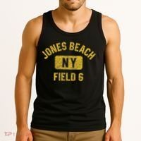 Jones Beach Field 6 Ny Gym Style Distressed Amber Print Tank Top thumb 3