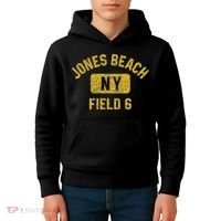 Jones Beach Field 6 Ny Gym Style Distressed Amber Print Kids Hoodie thumb 4