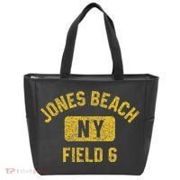 Jones Beach Field 6 Ny Gym Style Distressed Amber Print Tote Bag thumb 0