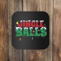 Jingle Balls Funny Christmas Holiday Coaster thumb 0