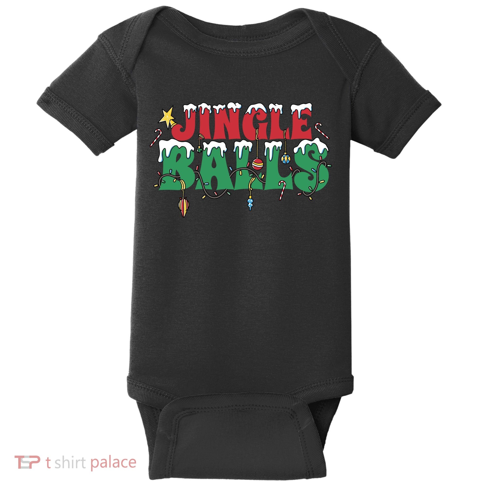 Jingle Balls Funny Christmas Holiday Baby Bodysuit
