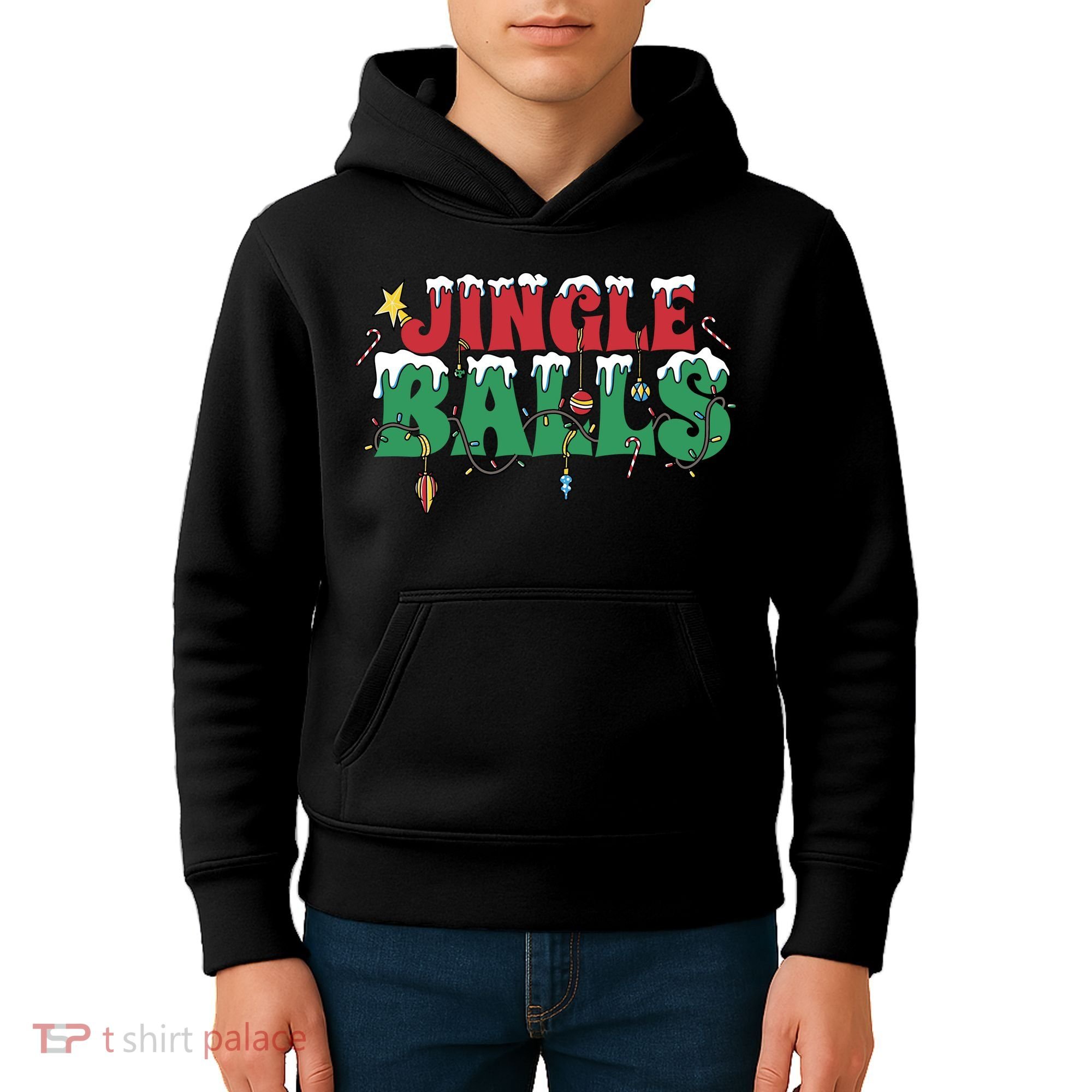 Jingle Balls Funny Christmas Holiday Kids Hoodie