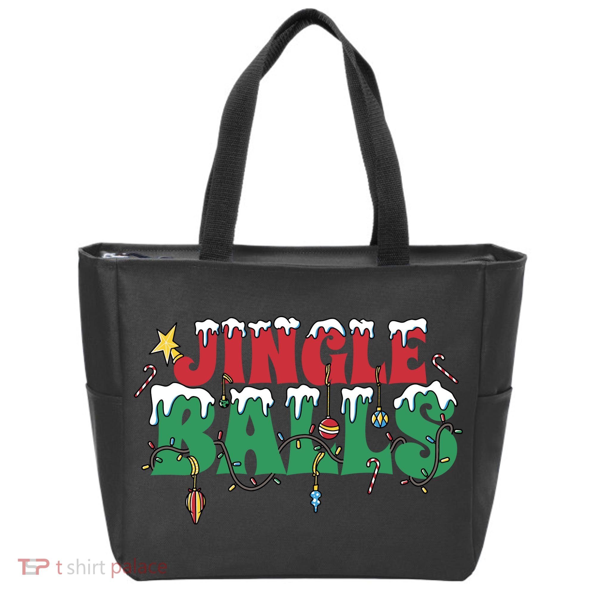 Jingle Balls Funny Christmas Holiday Tote Bag