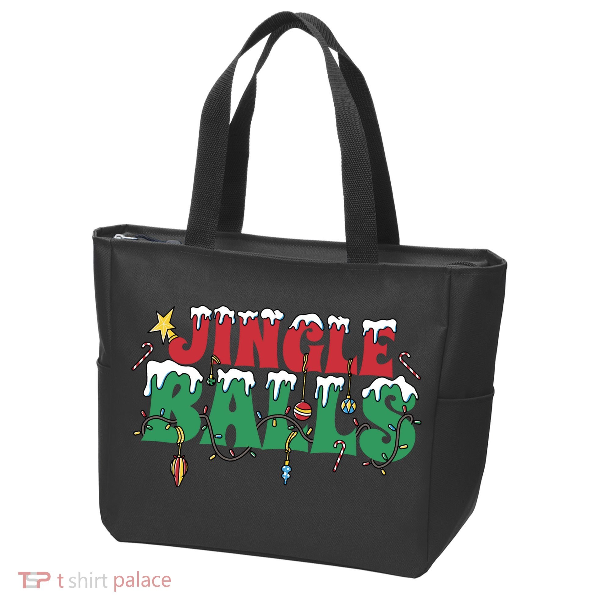 Jingle Balls Funny Christmas Holiday Tote Bag