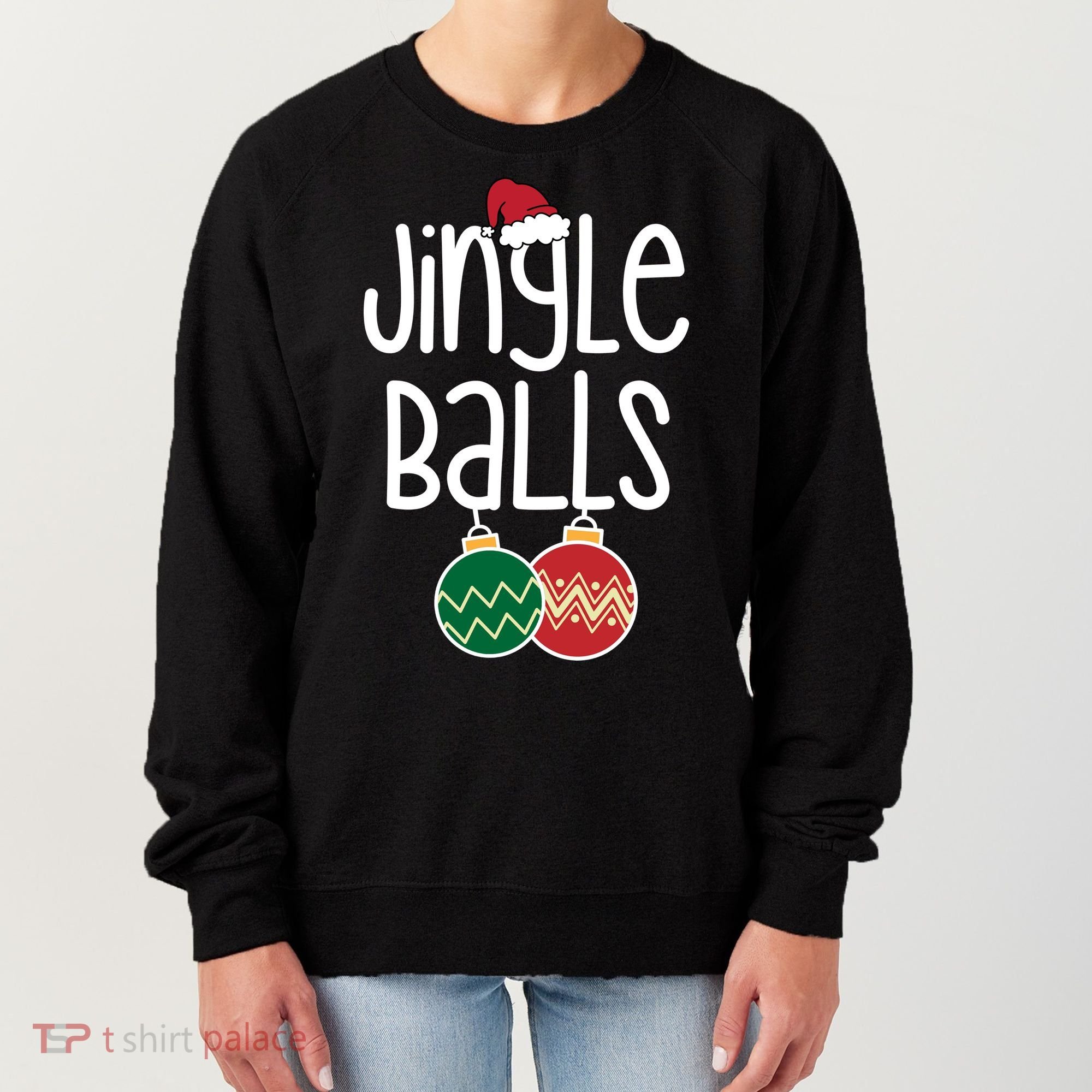 Jingle Balls Festive Christmas Holiday Women's Sweatshirt