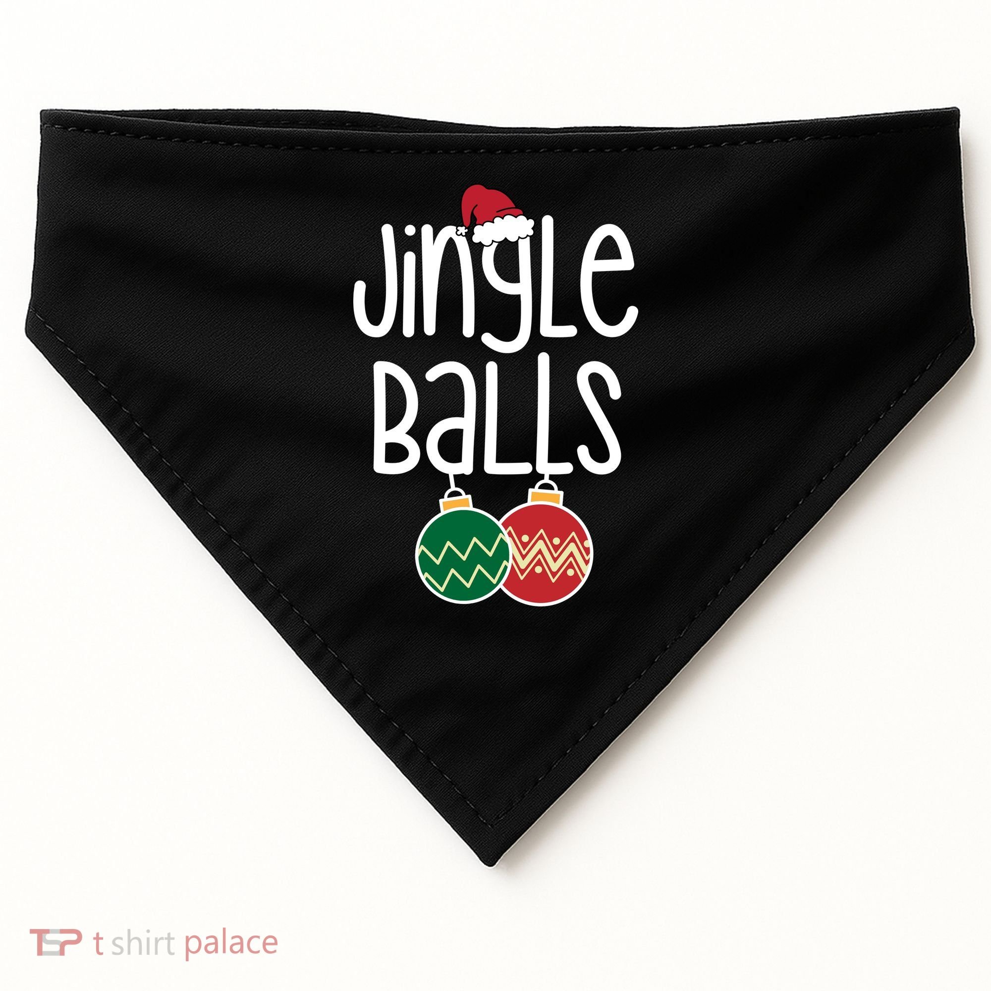 Jingle Balls Festive Christmas Holiday USA-Made Doggie Bandana