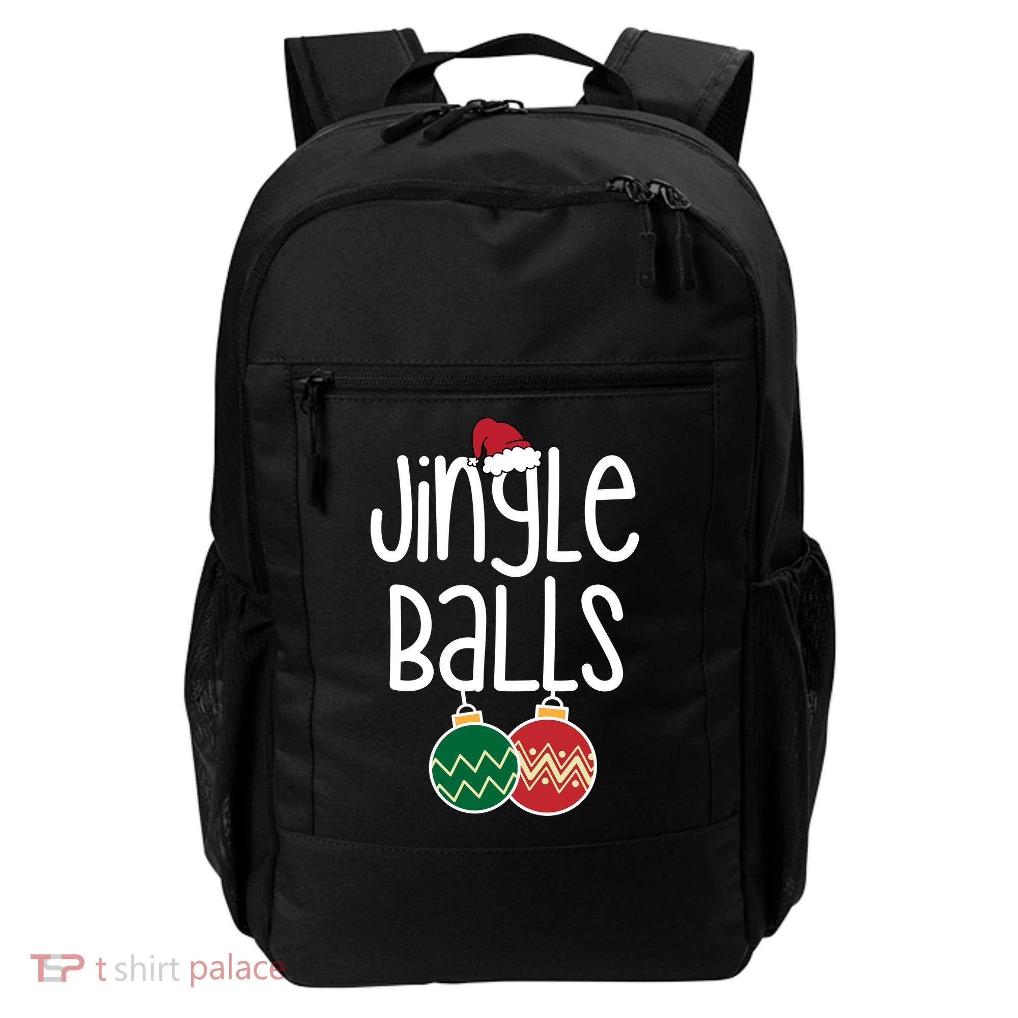 Jingle Balls Festive Christmas Holiday Backpack