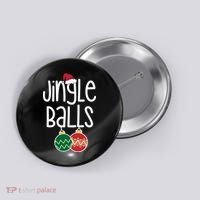 Jingle Balls Festive Christmas Holiday Button thumb 0